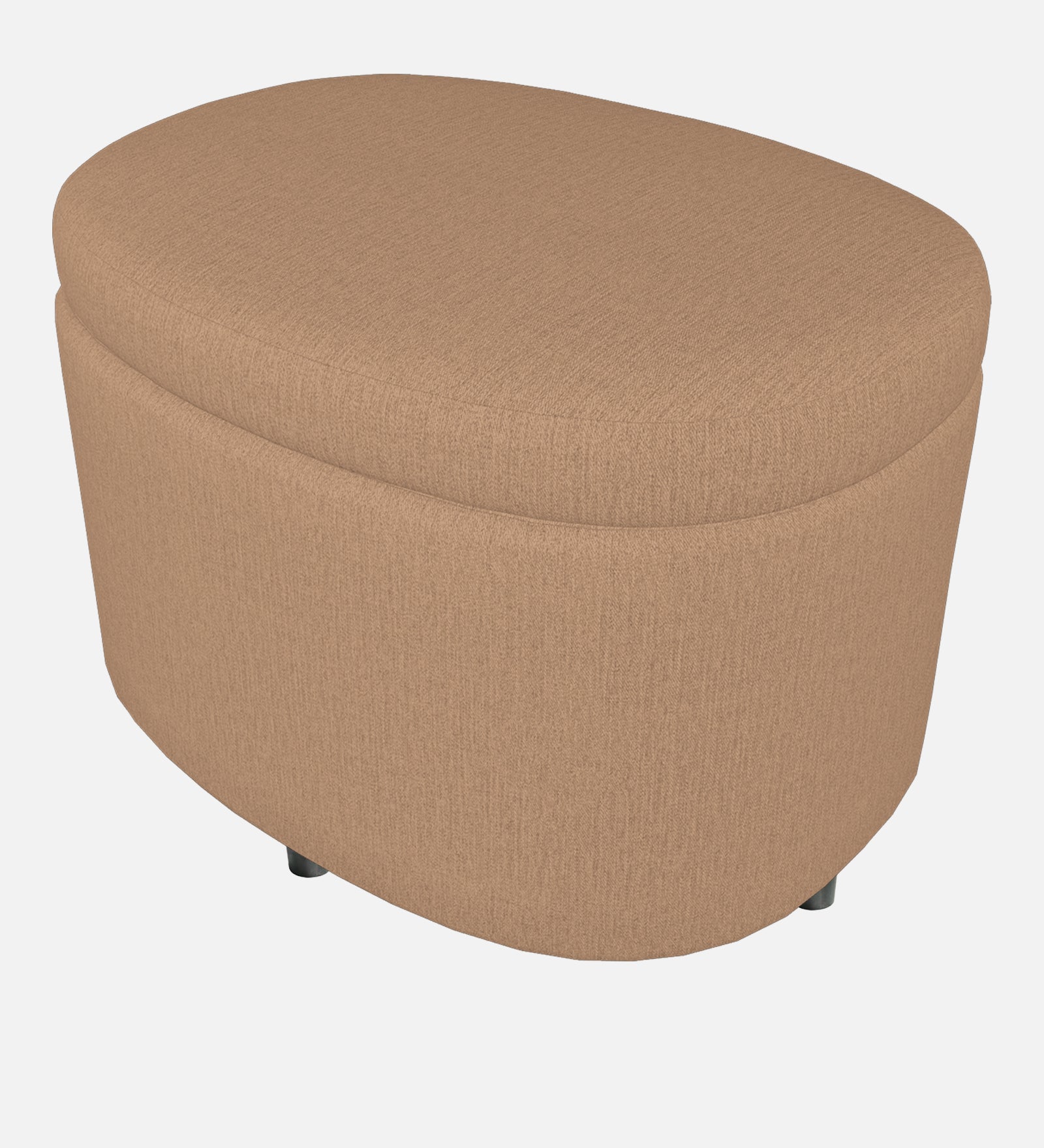 Ruggy Fabric Storage Ottoman in Cookie Beige Colour