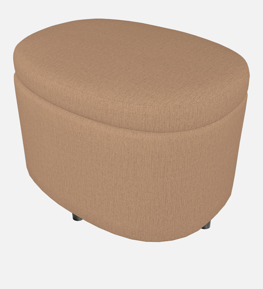 Ruggy Fabric Ottoman In Cookie Beige Colour With Storage - Febonic Living