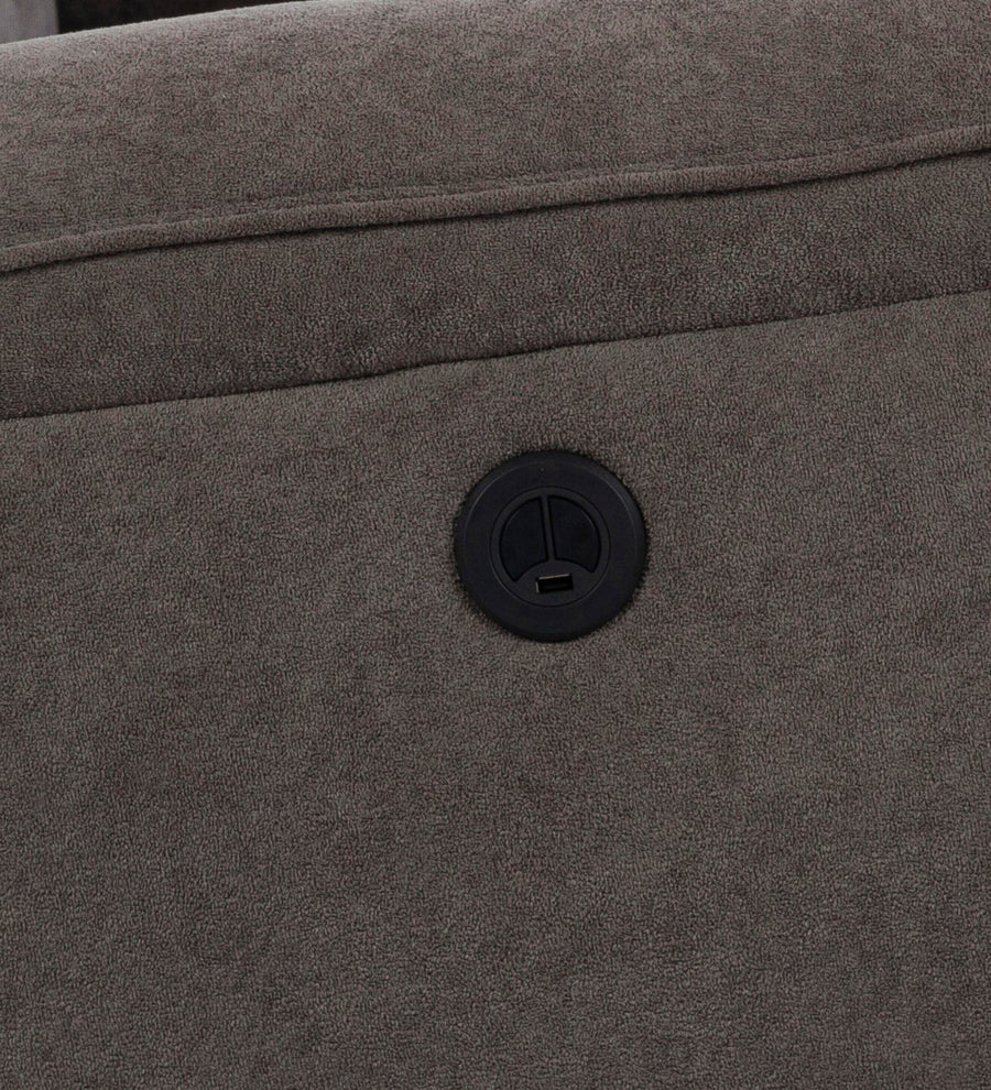 Waki Boucle 1 Seater Motorized Recliner In Concrete Grey Colour - Febonic Living