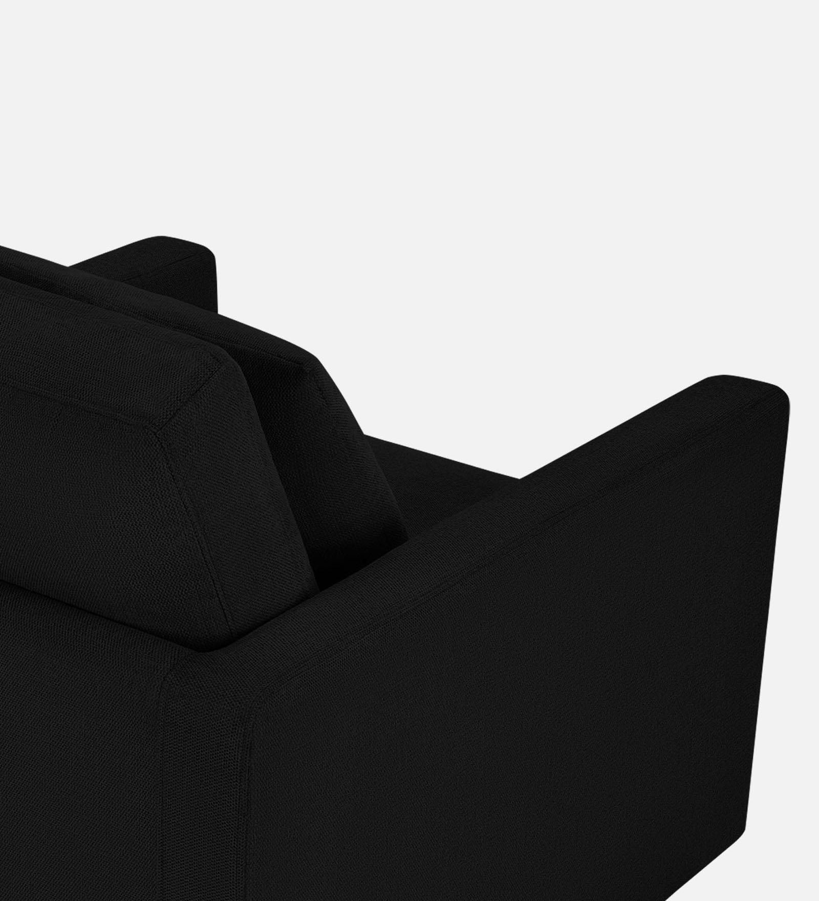 Kera Fabric 1 Seater Sofa in Zed Black Colour