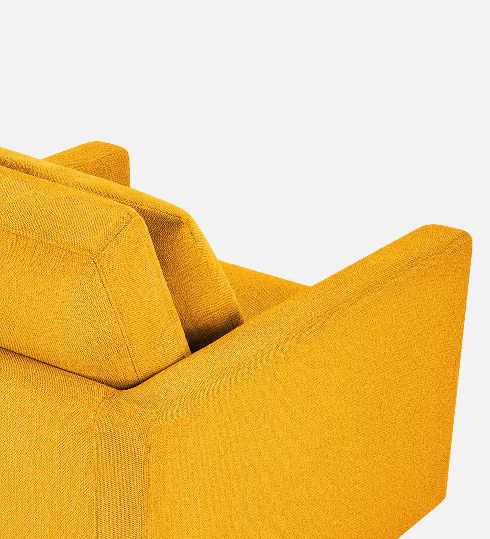 Kera Fabric 1 Seater Sofa in Bold Yellow Colour