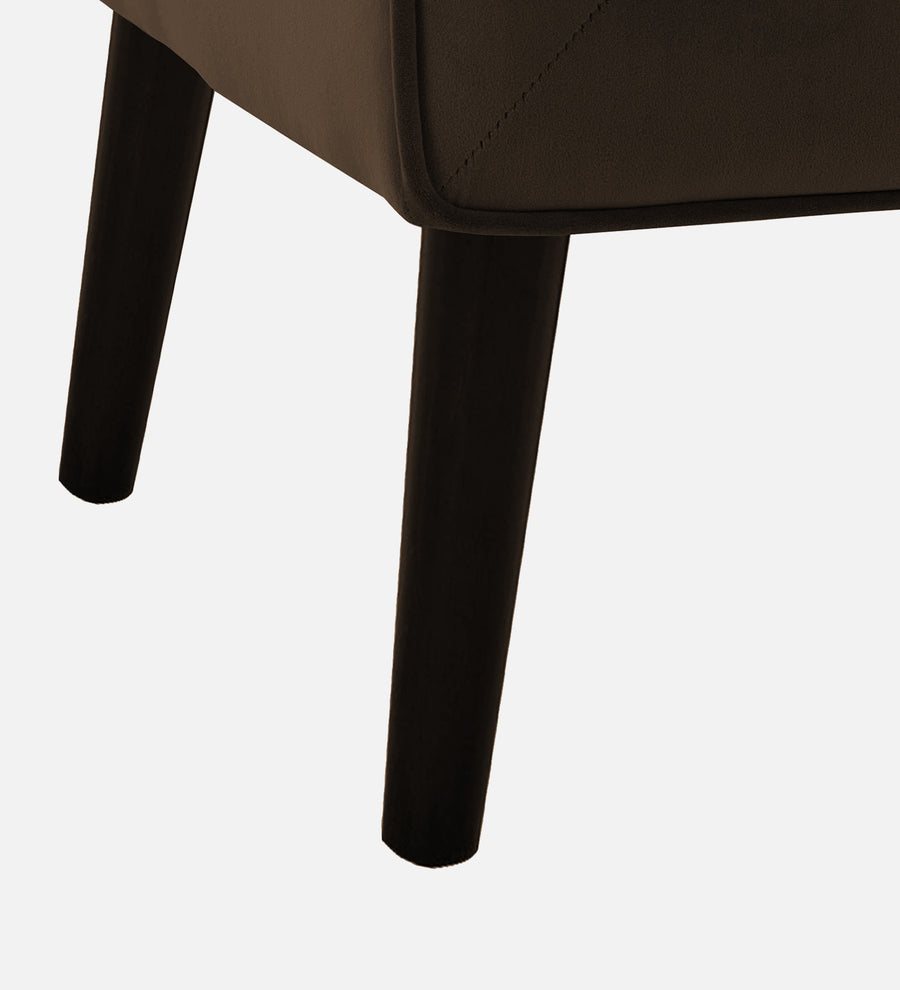 Ame Velvet Arm Chair In Cholocate Brown Colour - Febonic Living