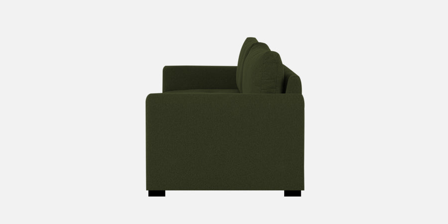 Sigma Fabric 3 Seater Pull Out Sofa Cum Bed In Olive Green Colour - Febonic Living