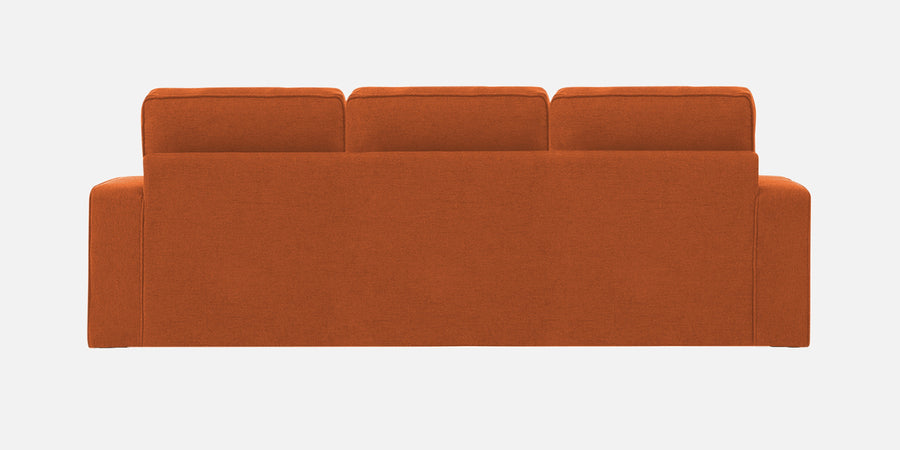 Kara Fabric 3 Seater Pull Out Sofa Cum Bed In Vivid Orange Colour - Febonic Living