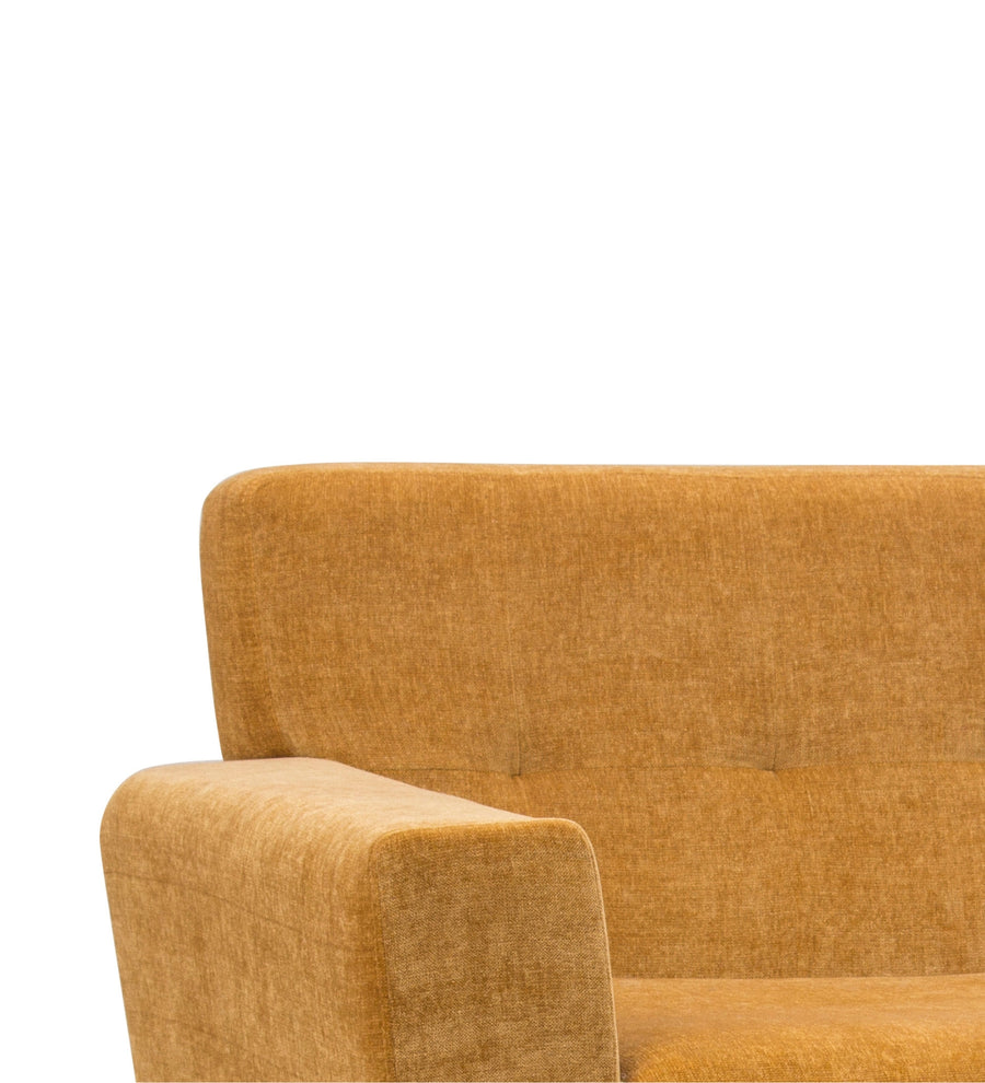 Nathan Fabric Arm Chair In Bold Yellow Colour - Febonic Living