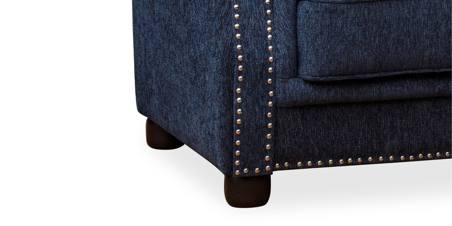 Muba Fabric 2 Seater Sofa In Royal Blue Colour - Febonic Living