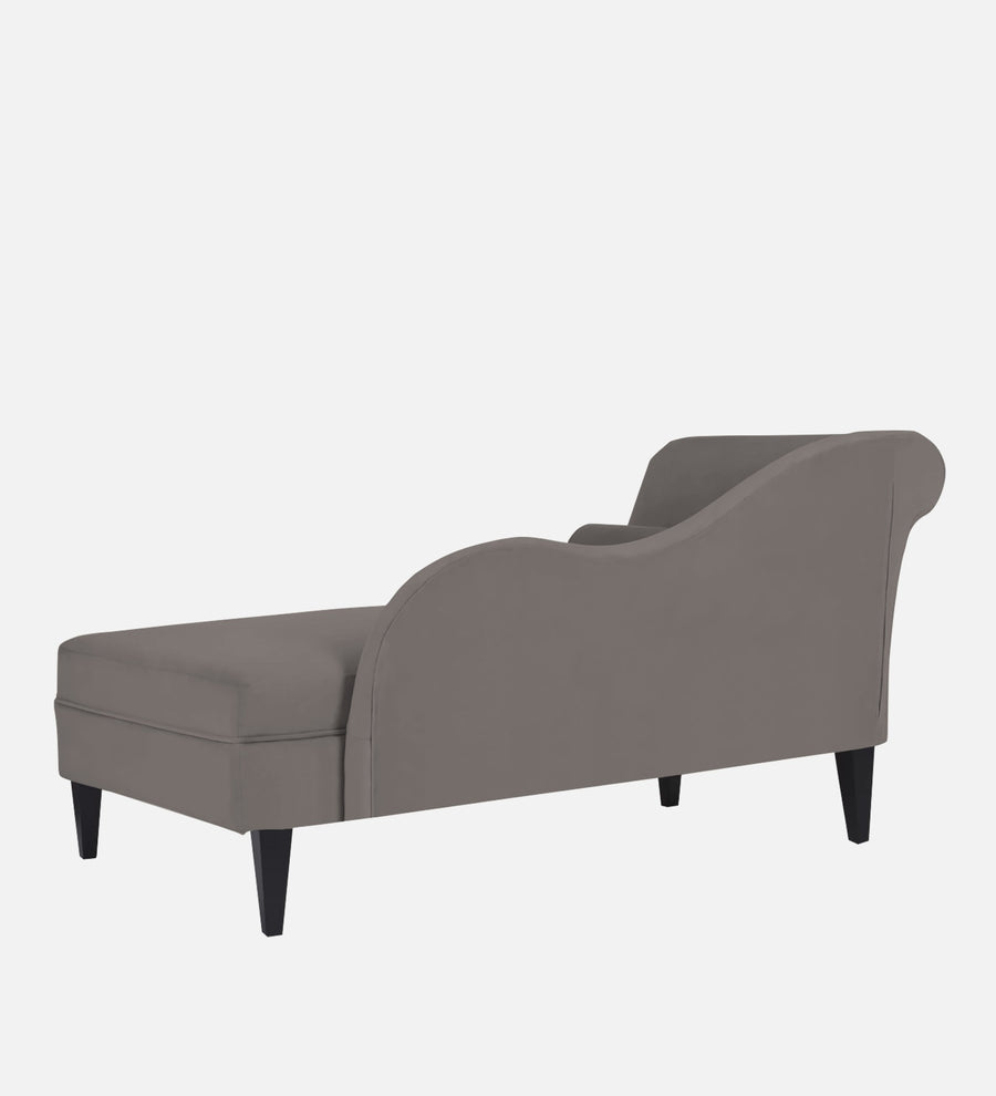 Rana Velvet Lhs Chaise Lounger In Pearl Grey Colour - Febonic Living