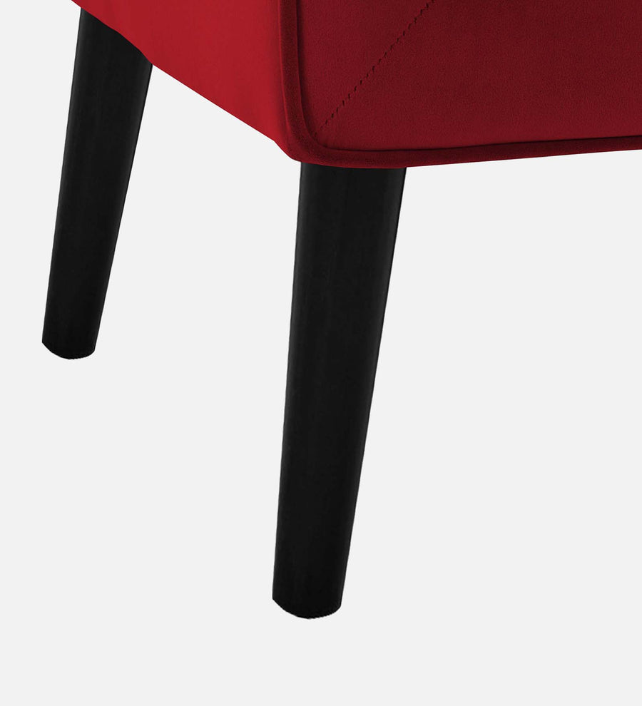 Ame Velvet Arm Chair In Cherry Red Colour - Febonic Living