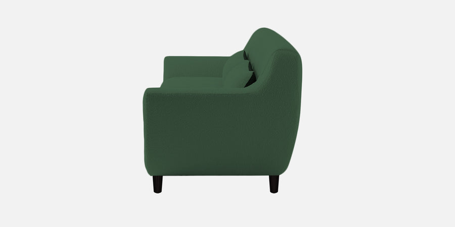 Nesco Boucle Fabric 3 Seater Sofa In Bottle Green Colour - Febonic Living