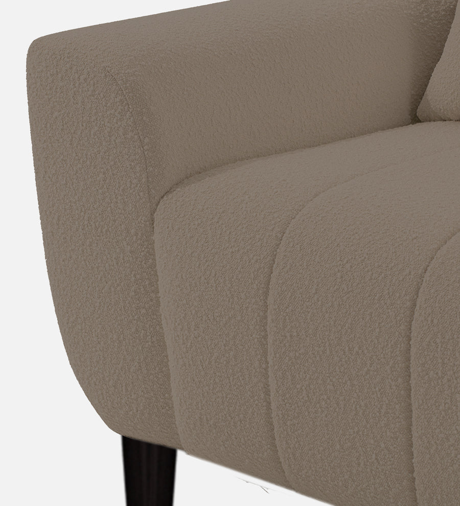 Nesco Boucle Fabric 1 Seater Sofa In Cement Beige Colour - Febonic Living