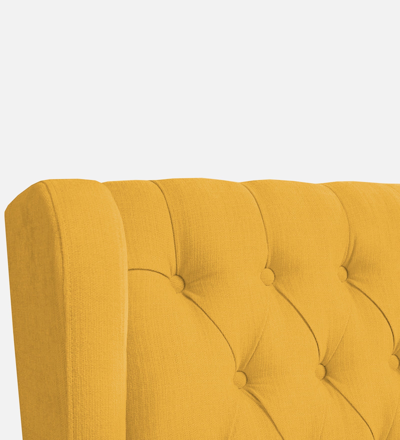 Panas Fabric 1 Seater Wing Chair in Bold Yellow Colour