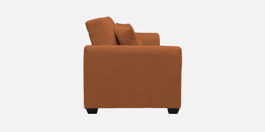 Bony Fabric 3 Seater Convertible Sofa Cum Bed In Safforn Orange Colour - Febonic Living