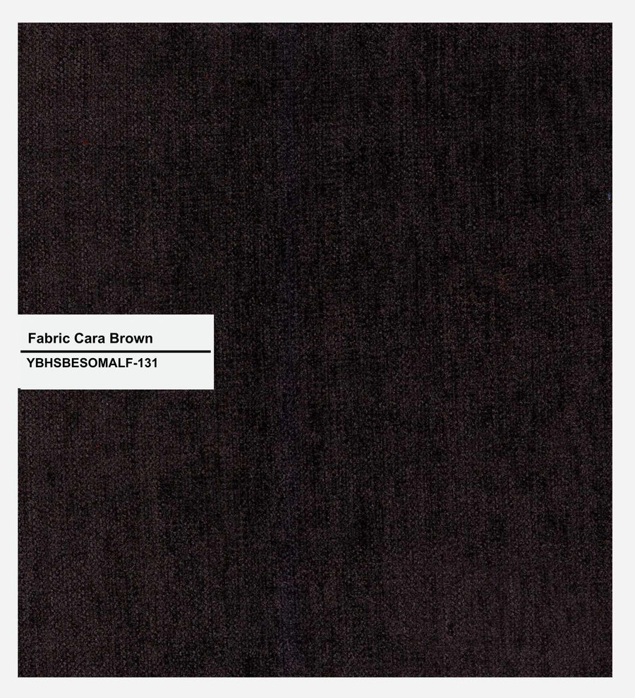 Nona Fabric Pouffe In Cara Brown Colour - Febonic Living