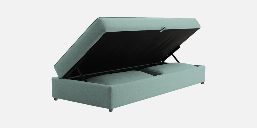 Vito Fabric Day Bed In Suka Blue Colour With Storage - Febonic Living