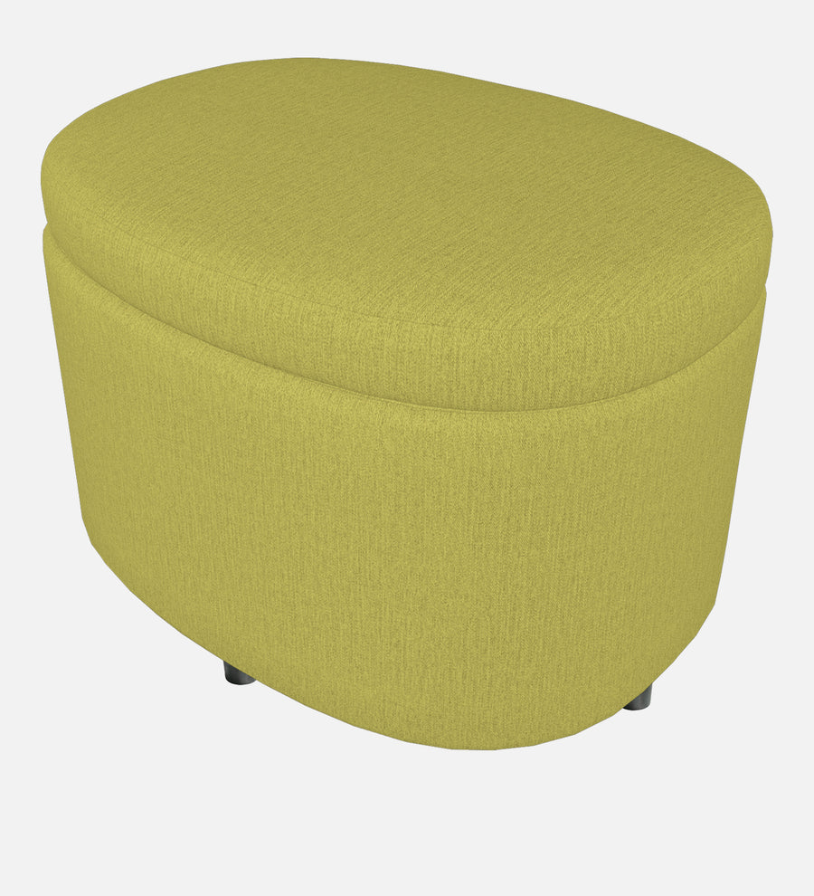 Ruggy Fabric Ottoman In Parrot Green Colour With Storage - Febonic Living
