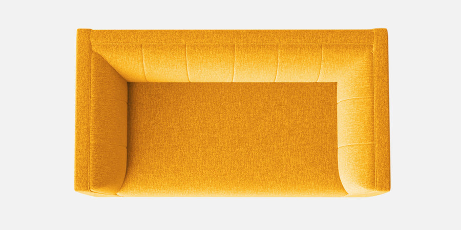 Chastin Fabric 2 Seater Sofa In Bold Yellow Colour - Febonic Living