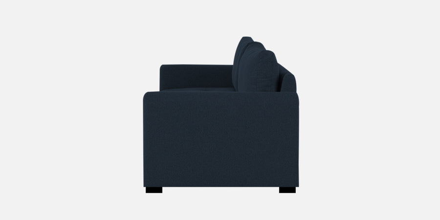 Sigma Fabric 3 Seater Pull Out Sofa Cum Bed In Denim Blue Colour - Febonic Living