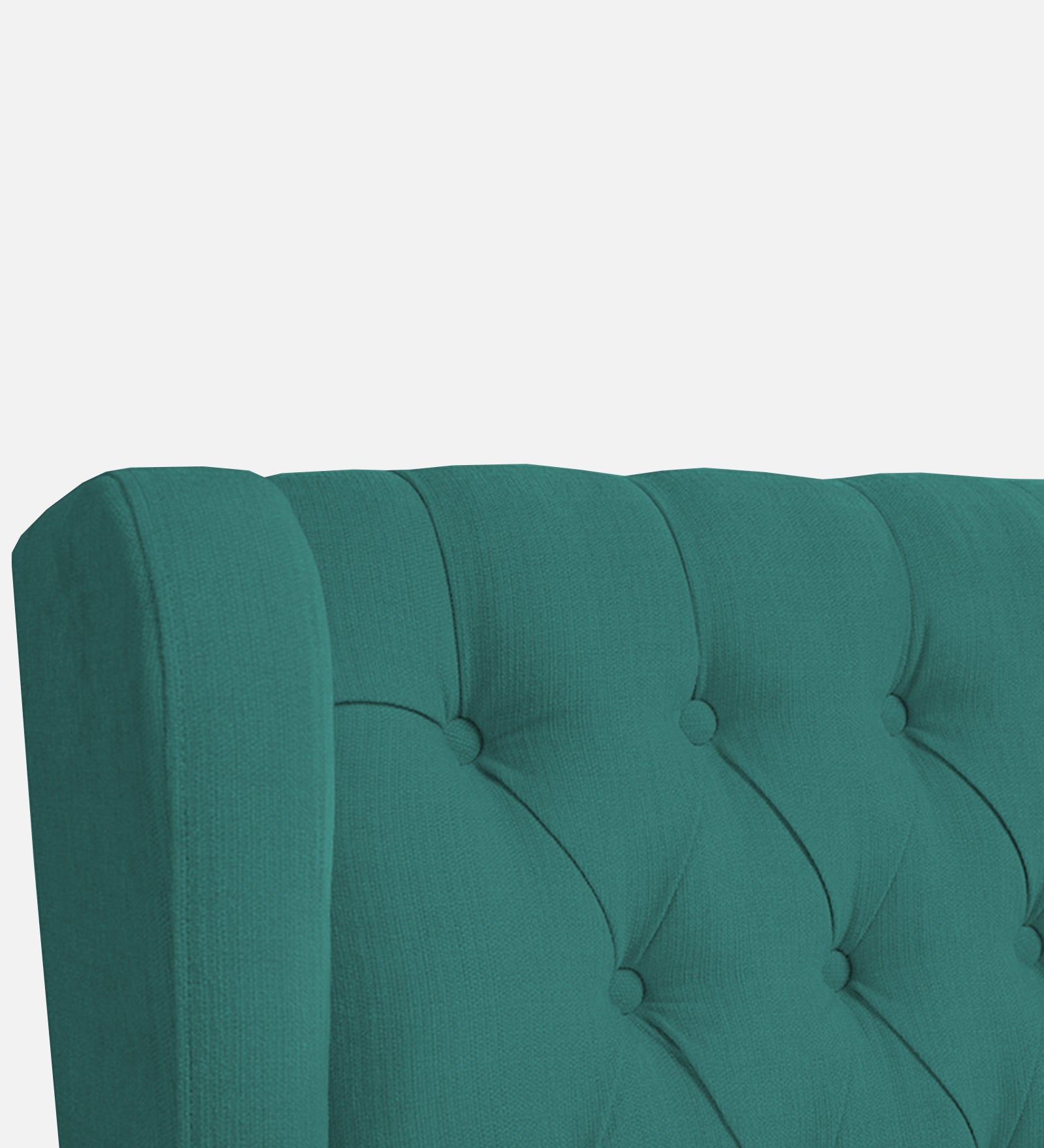 Panas Fabric 1 Seater Wing Chair in Sea Green Colour