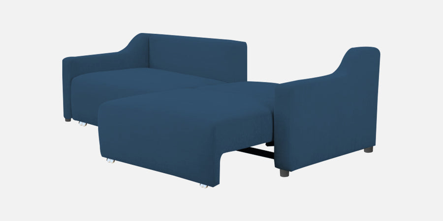 Gabby Fabric 3 Seater Pull Out Sofa Cum Bed In Light Blue Colour - Febonic Living