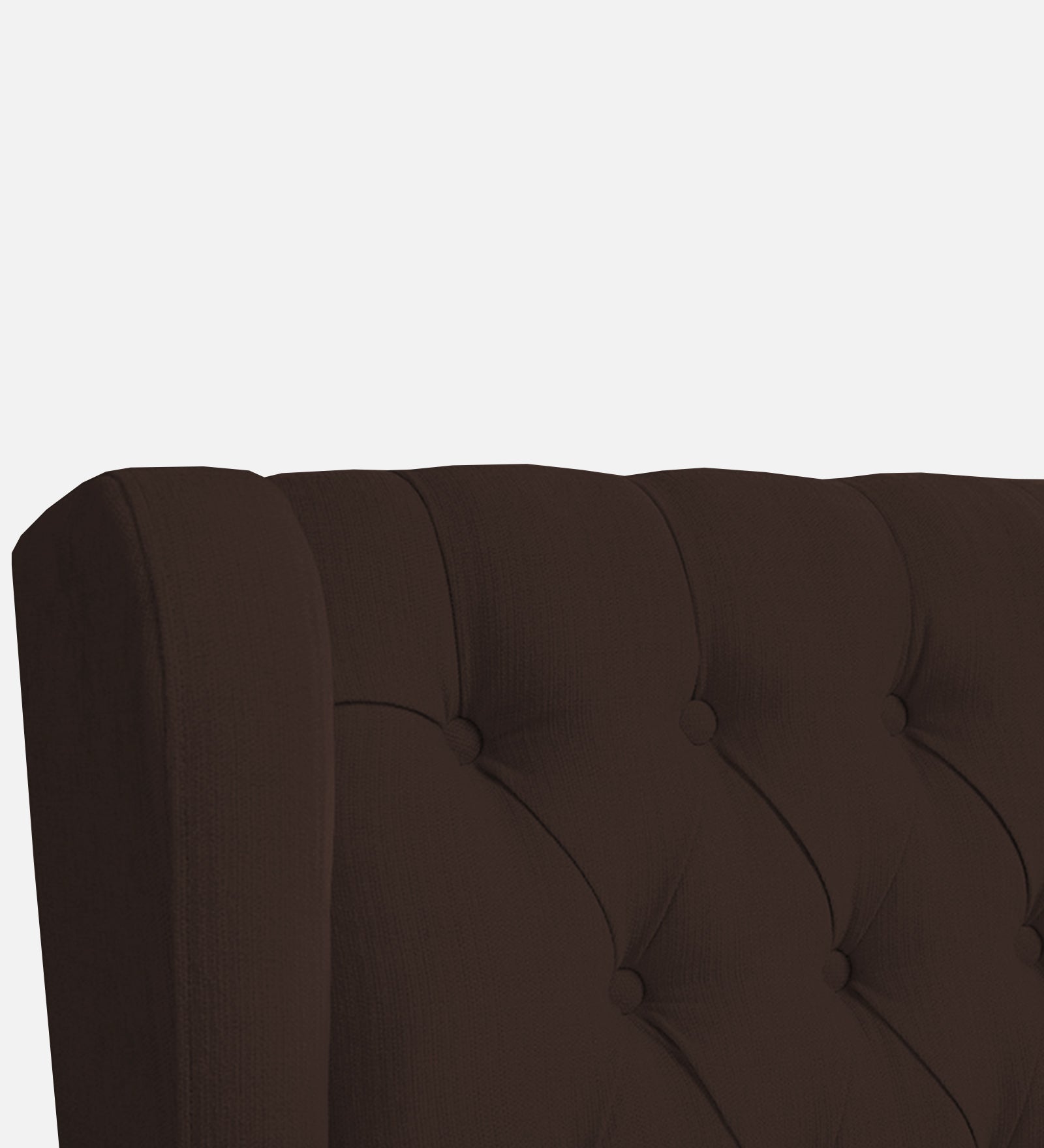 Panas Fabric 1 Seater Wing Chair in Coffee Brown Colour