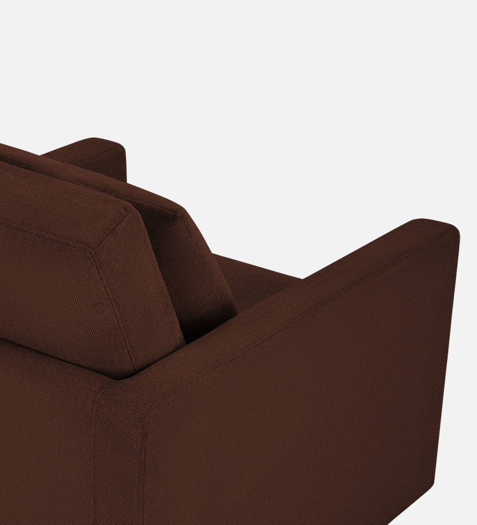 Kera Fabric 1 Seater Sofa in Coffee Brown Colour