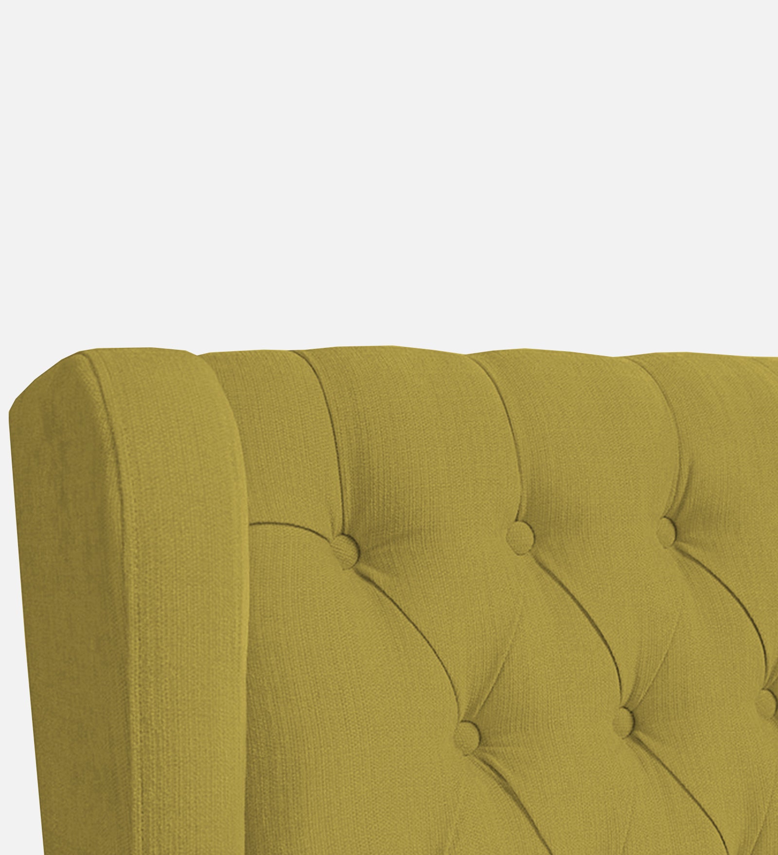 Kuchi Fabric 1 Seater Wing Chair Sofa in Parrot Green Colour