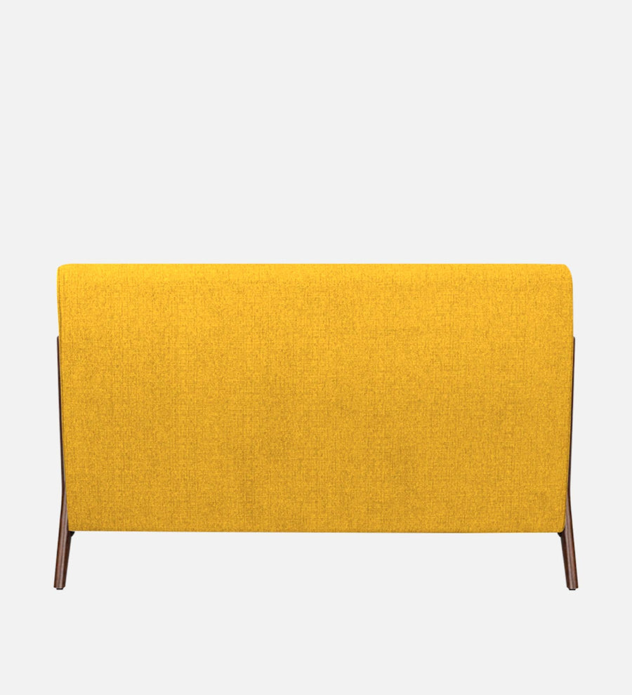 Catla Fabric Upholstered Queen Size Bed In Bold Yellow Colour - Febonic Living