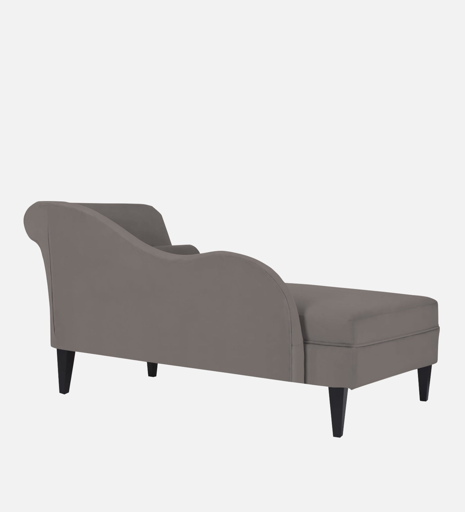 Rana Velvet RHS Chaise Lounger In Pearl grey Colour