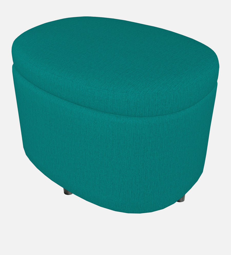 Ruggy Fabric Ottoman In Sea Green Colour With Storage - Febonic Living