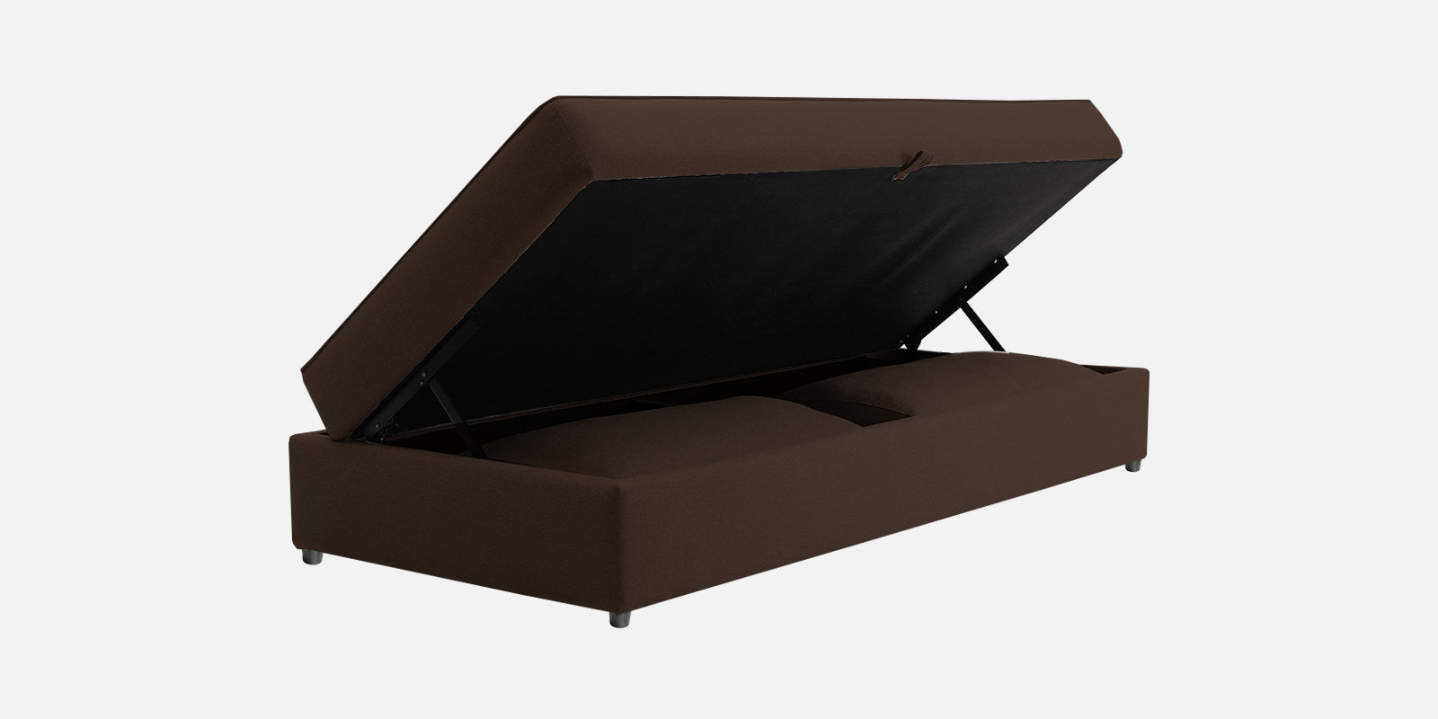 Vito Fabric Day Bed In Cidar Brown Colour With Storage