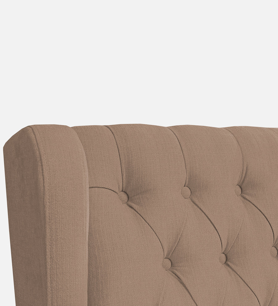 Kuchi Fabric Wing Chair In Cookie Beige Colour - Febonic Living