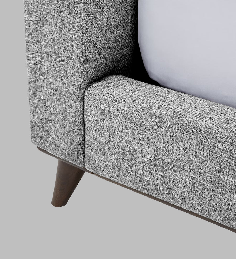 Jasmin Fabric Upholstered Queen Bed In Lit Grey Colour - Febonic Living