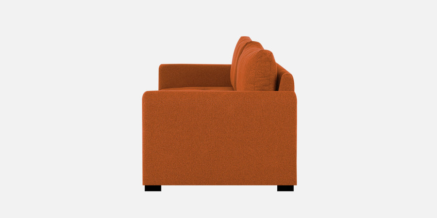 Sigma Fabric 3 Seater Pull Out Sofa Cum Bed In Vivid Orange Colour - Febonic Living
