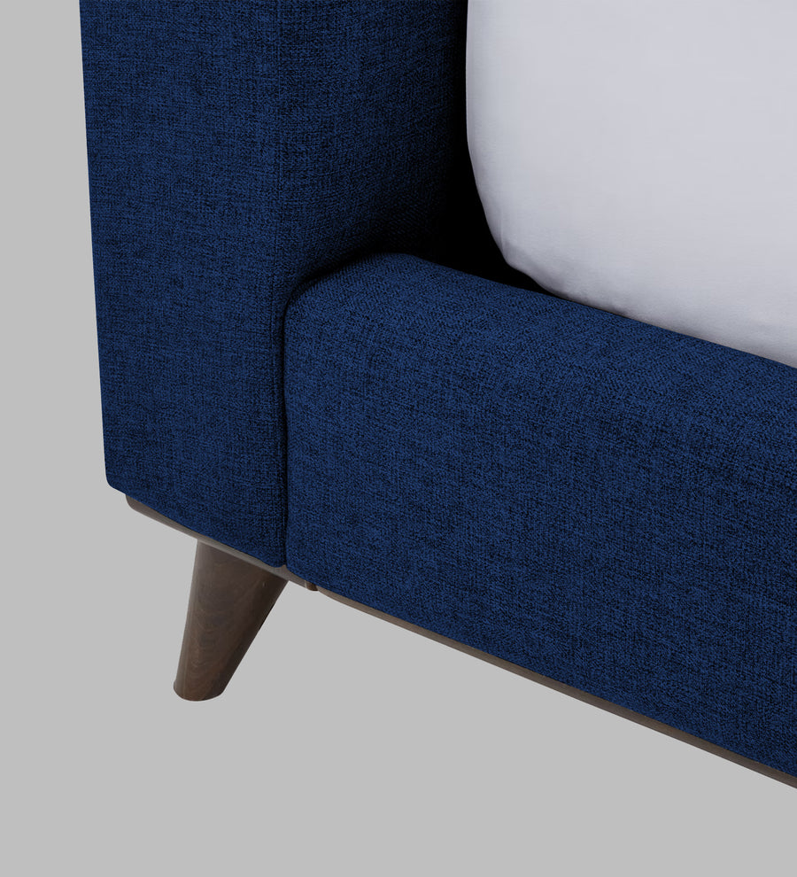 Jasmin Fabric Upholstered Queen Bed In Royal Blue Colour - Febonic Living