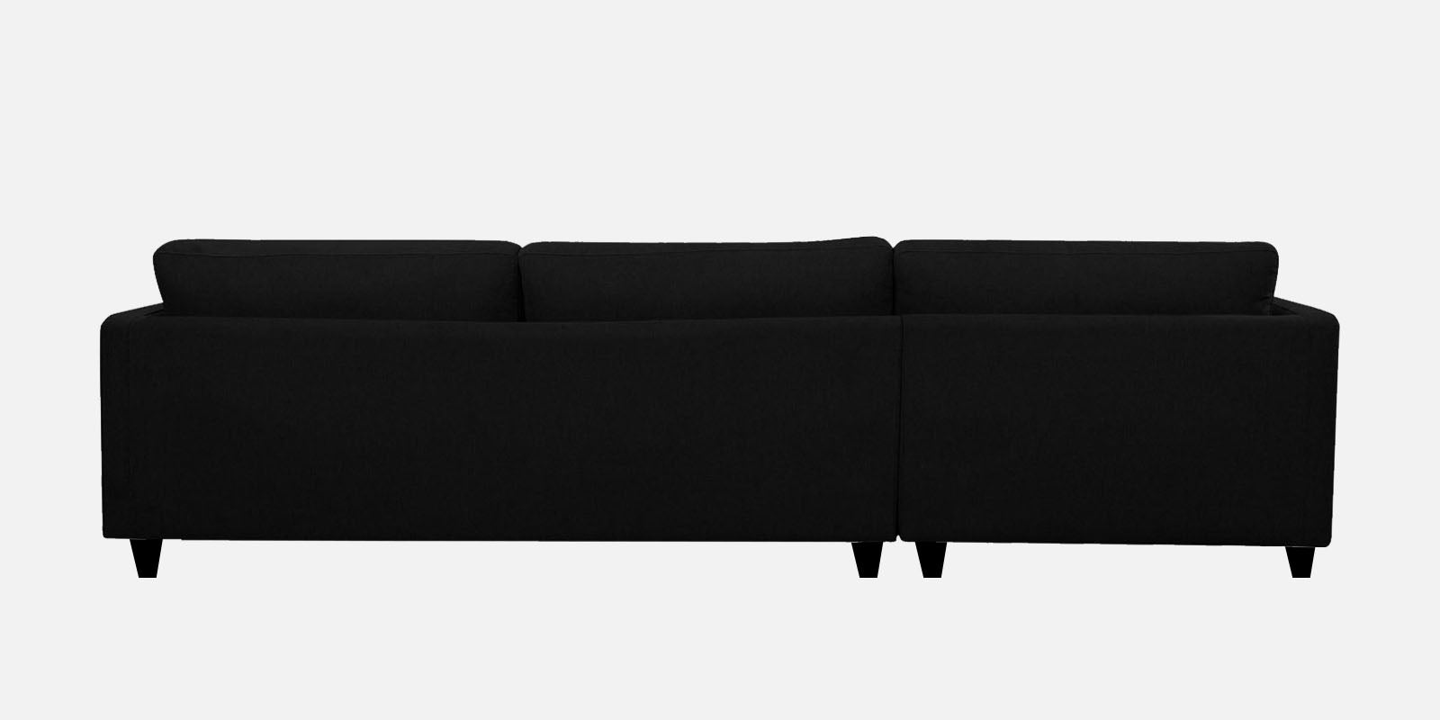 Kera Fabric LHS Sectional Sofa (3+Lounger) In Zed Black Colour