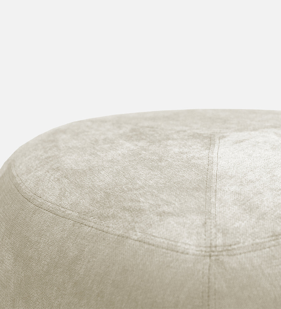 Keori Fabric Pouffe In Ivory Cream Colour - Febonic Living