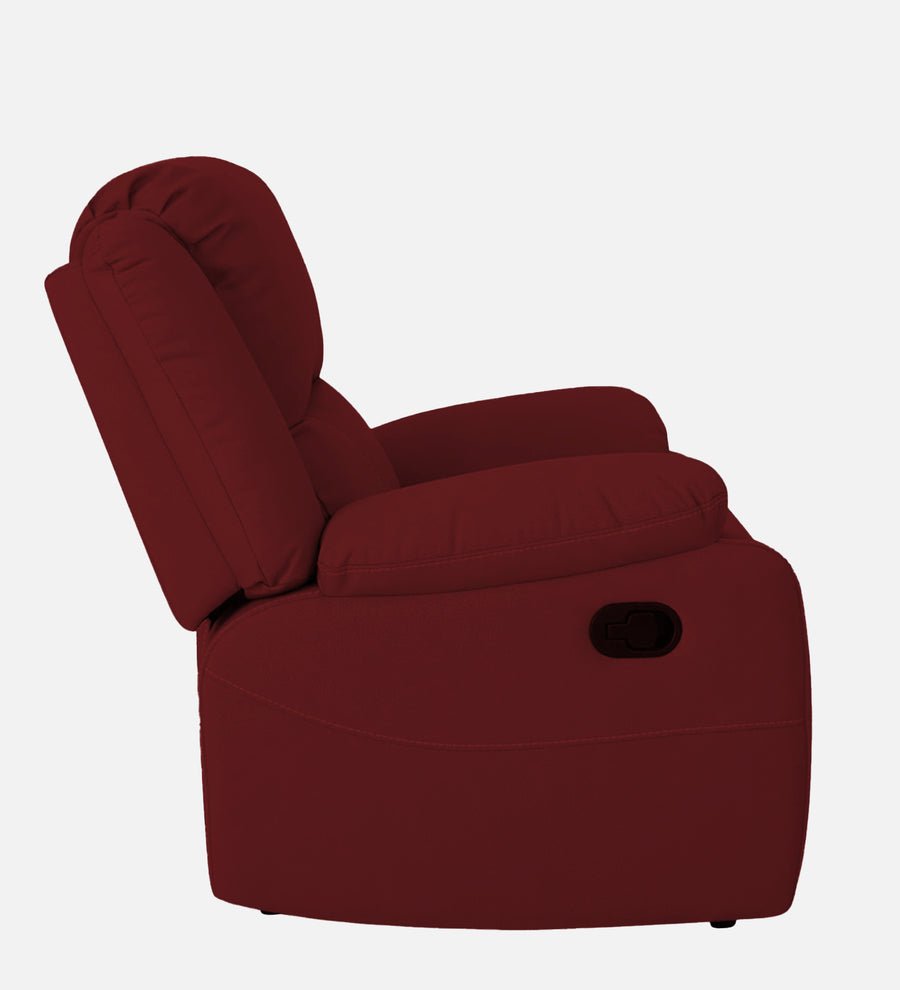 Adley Fabric 1 Seater Motorized Recliner In Corel Red Colour - Febonic Living