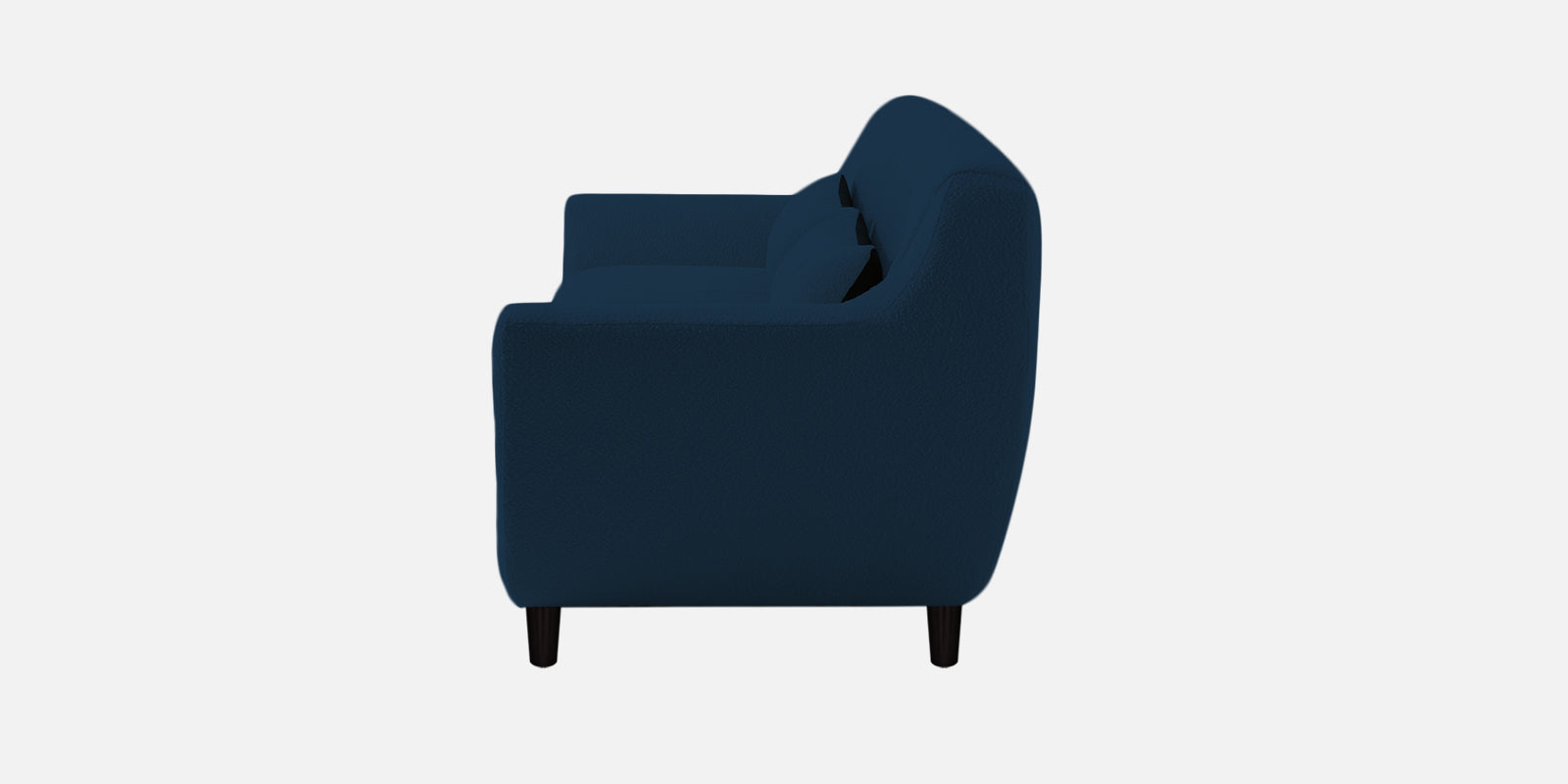 Nesco Fur Fabric 3 Seater Sofa in Danim Blue Colour