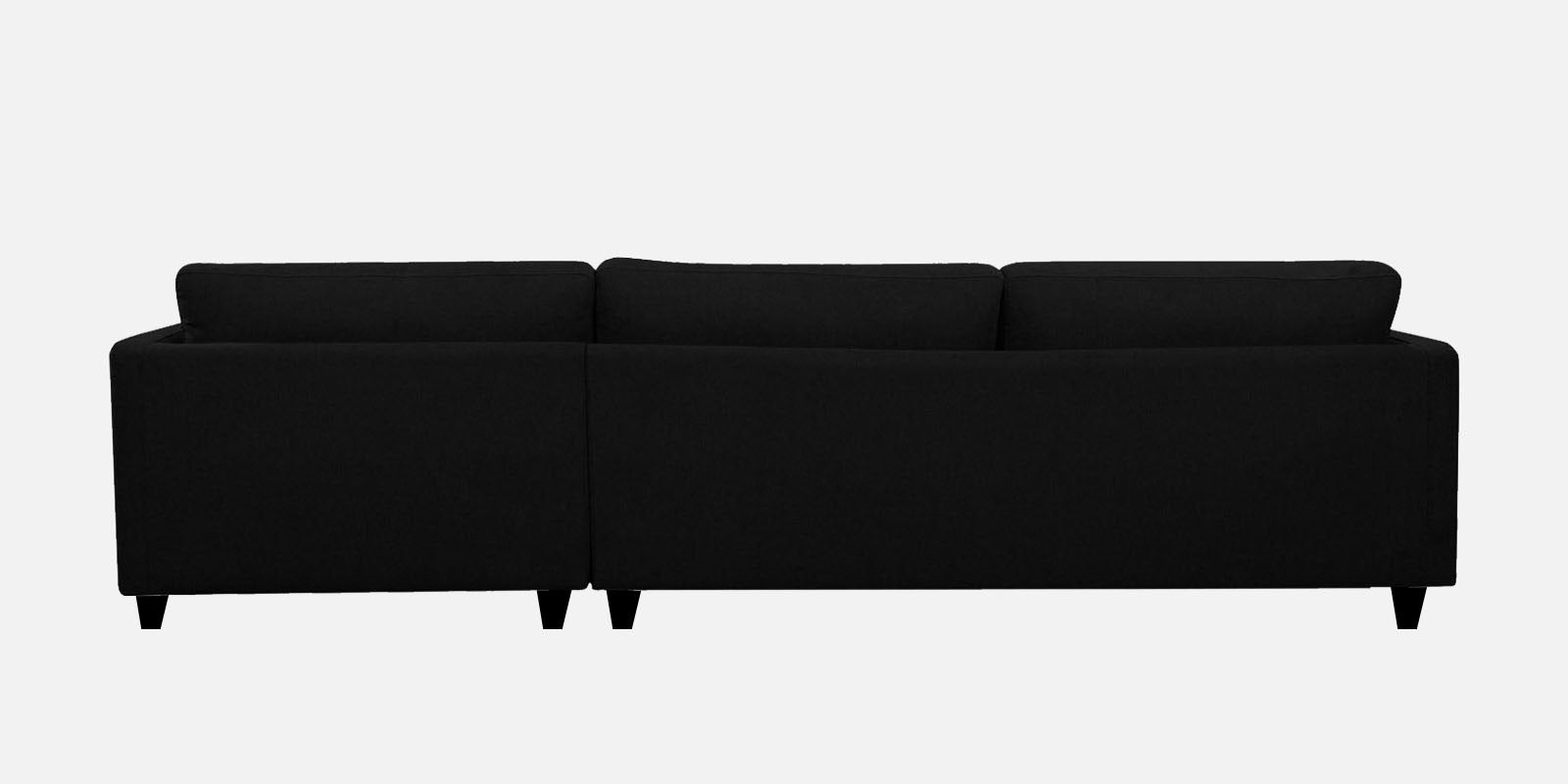 Kera Fabric RHS Sectional Sofa (3+Lounger) In Zed Black Colour