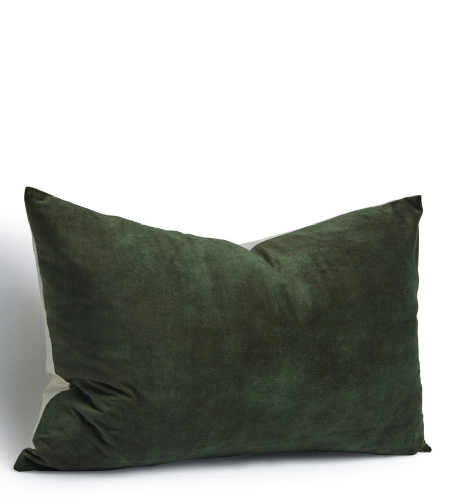 Lexi  (20x12) Fiber Pillows (Pack of 2) Velvet - Amazon Green by Febonic Living