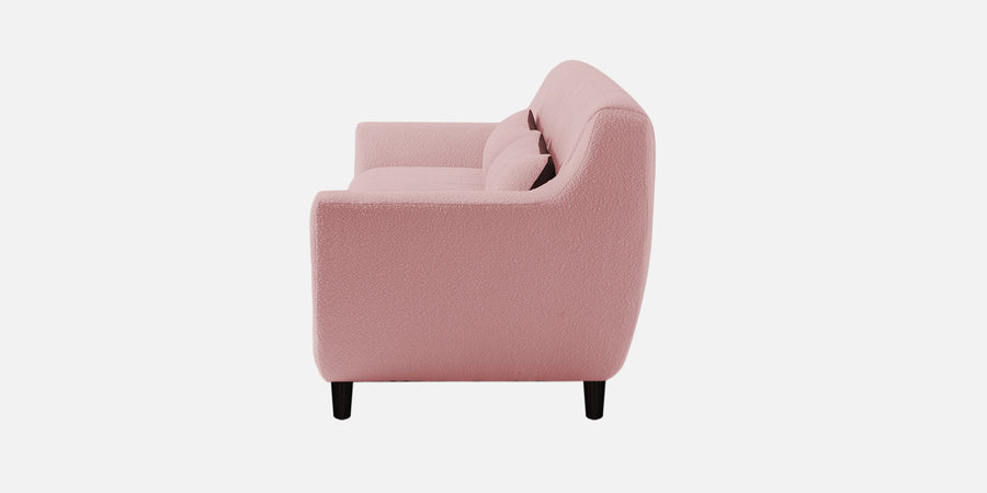 Nesco Boucle Fabric 2 Seater Sofa In Basi Pink Colour - Febonic Living