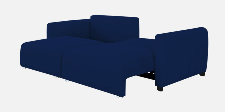 Vima Fabric 3 Seater Pull Out Sofa Cum Bed In Royal Blue Colour - Febonic Living