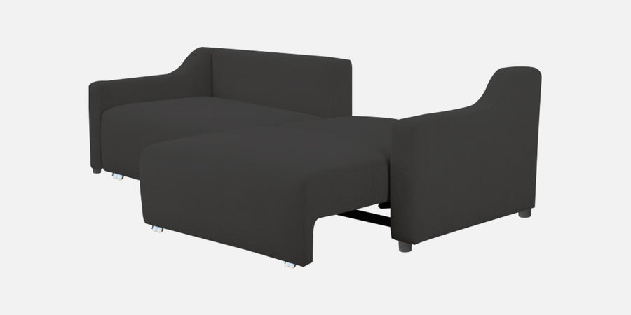 Gabby Fabric 3 Seater Pull Out Sofa Cum Bed In Charcoal Grey Colour - Febonic Living