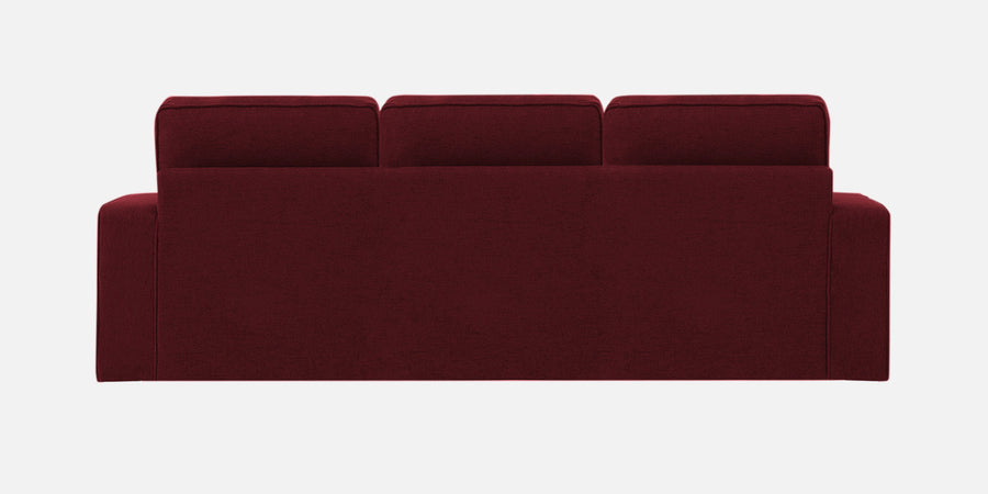 Kara Fabric 3 Seater Pull Out Sofa Cum Bed In Blood Maroon Colour - Febonic Living