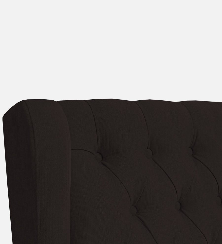 Kuchi Fabric Wing Chair In Cara Brown Colour - Febonic Living