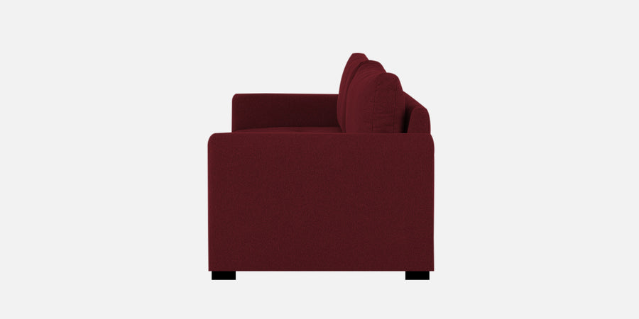 Sigma Fabric 3 Seater Pull Out Sofa Cum Bed In Blood Maroon Colour - Febonic Living