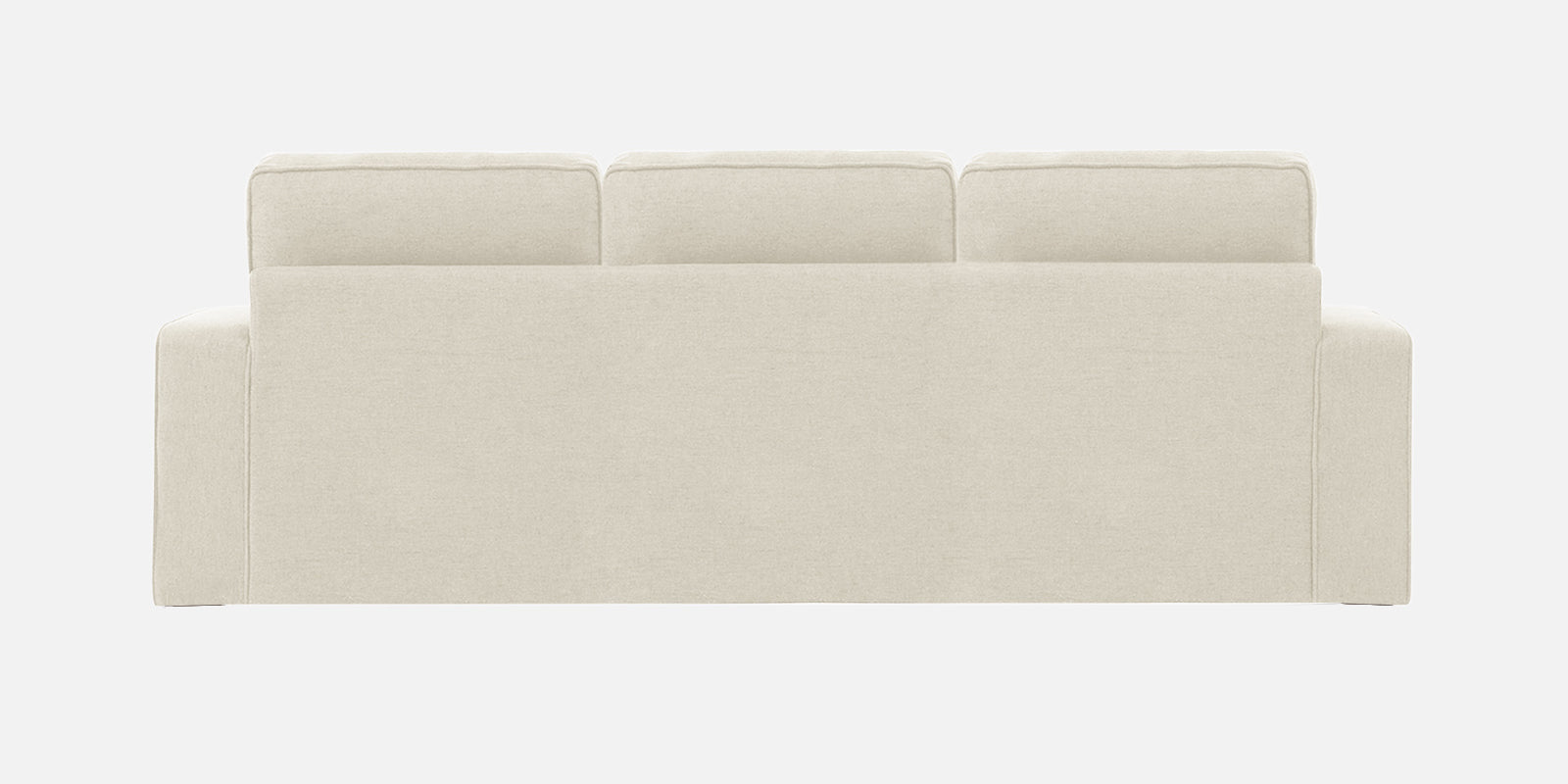 Kara Fabric 3 Seater Pull Out Sofa Cum Bed in Ivory Cream Colour