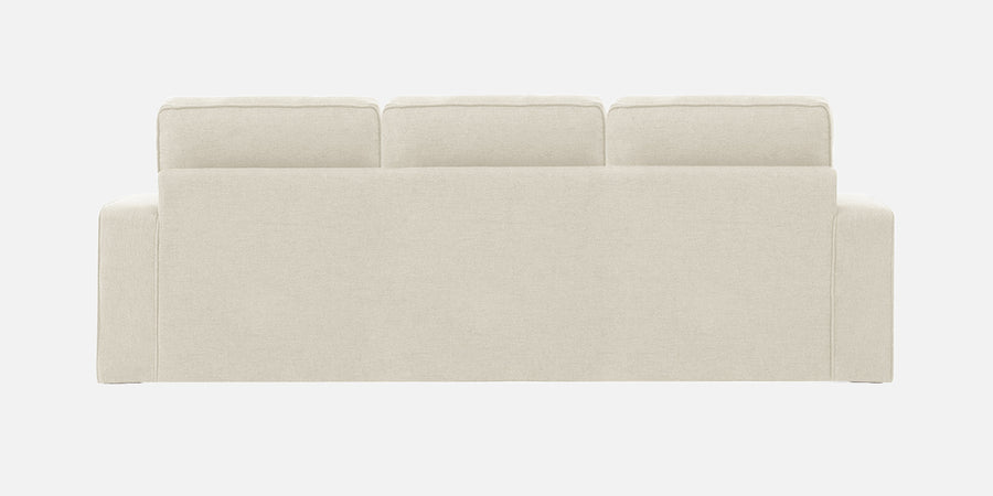 Kara Fabric 3 Seater Pull Out Sofa Cum Bed In Ivory Cream Colour - Febonic Living