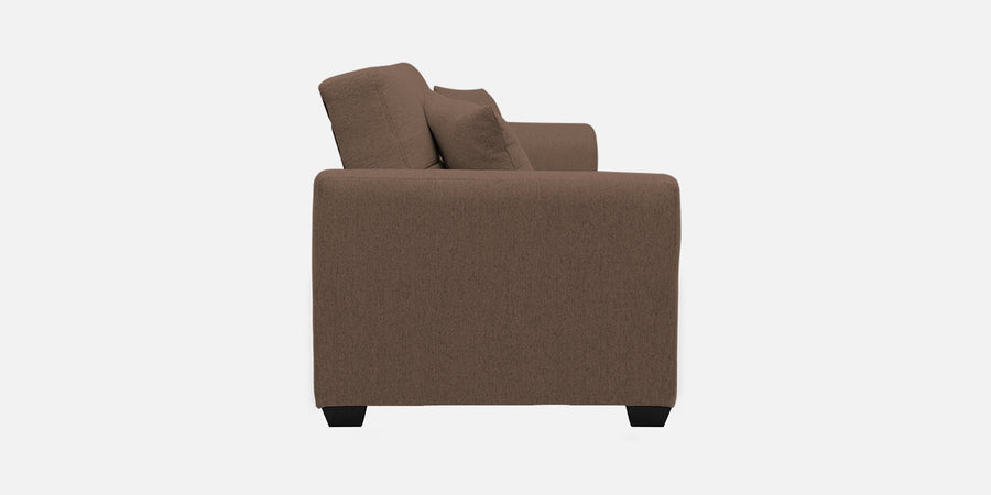 Bony Fabric 3 Seater Convertible Sofa Cum Bed In Ginger Brown Colour - Febonic Living