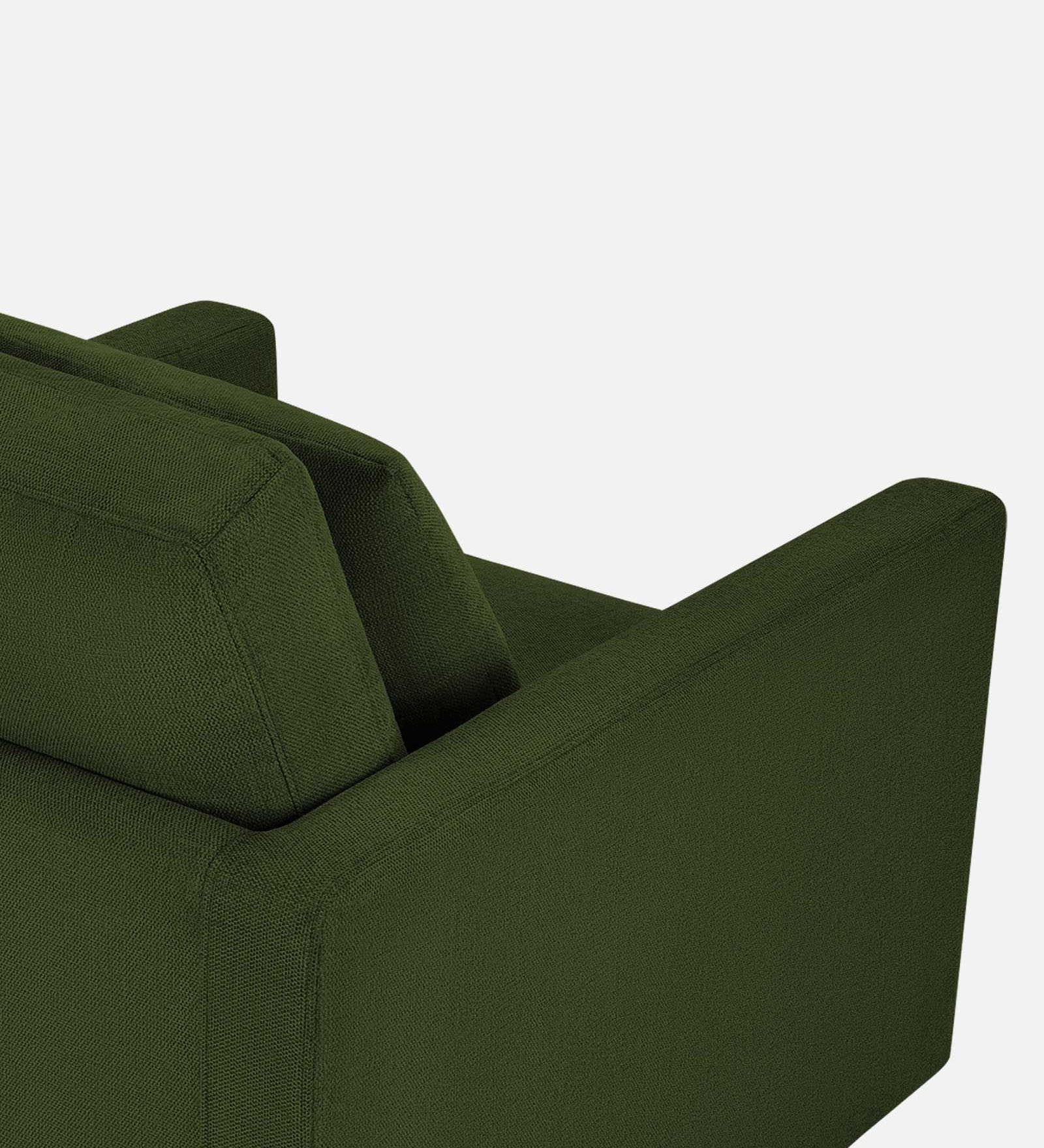 Kera Fabric 1 Seater Sofa in Olive Green Colour